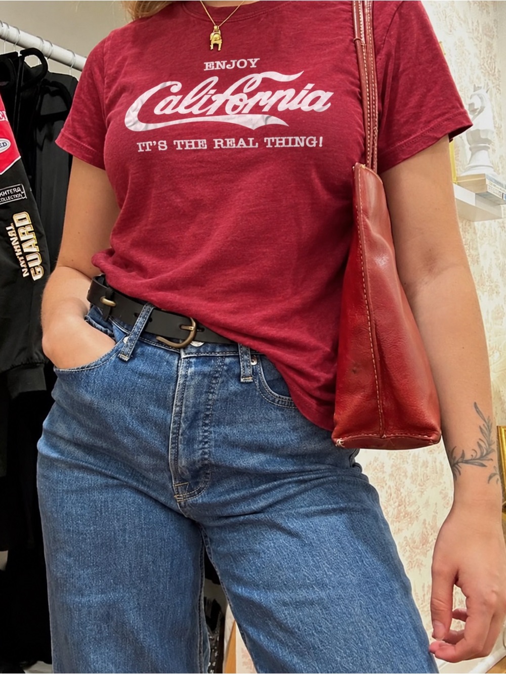 Red California graphic tee